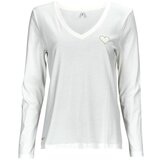 Only Topi & Bluze ONLNOOMI L/S HEART TOP CS JRS Bela | Shoptok.si