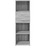  Visoka komoda siva boja hrasta 40x42,5x124 cm konstruirano drvo | shoptok.hr