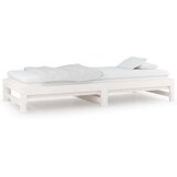  Dnevni ležaj na izvlačenje bijeli 2x(80x200)cm masivna borovina | shoptok.hr