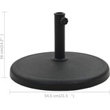  Stalak za suncobran od poliesterske smole okrugli 19 kg crni | shoptok.hr