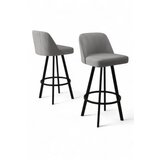 Hanah home set barskih stolica (6 komada) atex grey black Cene