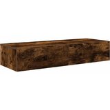 Maison Chic Stenska polica - Viseča Polica s predali dimljen hrast 100x36x19 cm inž. les, (21794009) Cene