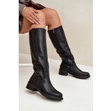 Boto Women's Officer Boots On Low Heel Insulated Black Averna | Shoptok.si