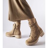 Gemre Beige insulated eco-suede hiking boots Noha | ePonuda.com