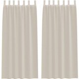  Voile zavesa z zavesami 2 pcs Peščena 225 x 140 cm Poliester, (5000149105) | Shoptok.si