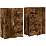 Maison Chic Komoda - Predalnik 2 kosa dimljeni hrast 60x31x84 cm inženirski les, (21720284) Cene
