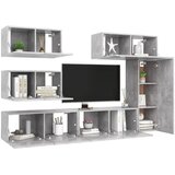  6-dijelni set TV ormarića siva boja betona konstruirano drvo | shoptok.hr