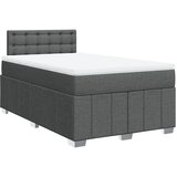 Maison Chic Box spring postelja - Vzmetna postelja z vzmetnico temno siva 120x200 cm blago SL24199, (21891443) | Shoptok.si
