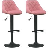  Barski stolčki 2 kosa roza žamet, (20967494) | Shoptok.si