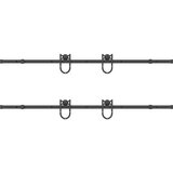  Komplet opreme za drsna vrata 400 cm jeklo črne barve, (22046853) | Shoptok.si