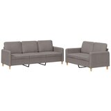  2-dijelni set sofa s jastucima smeđesivi od tkanine | shoptok.hr