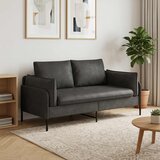SOFA za dvije osobe Crna 188 x 81 x 89 cm Umjetna koža Cijene