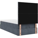  Okvir kreveta s madracima tamnosivi 100x200cm baršunasti | shoptok.hr
