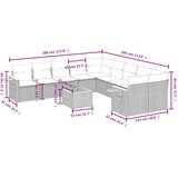  11-dijelni set vrtnih sofa od poliratana s jastucima sivi | shoptok.hr