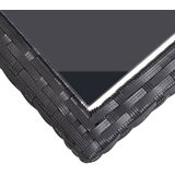  Vrtni stol crni 110 x 53 x 72 cm stakleni i poliratan | Eponuda.ba