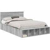  Krevetna konstrukcija s policom Siva Sonoma 140 x 190 cm | shoptok.hr
