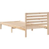  Krevetna konstrukcija Smeđa 100 x 220 cm Čvrsto borovo drvo | shoptok.hr