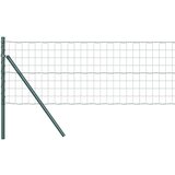 vidaXL Euro Ograda sa 13 Stupova 0.4x25 m Galvanizirani Čelik Zelena | shoptok.hr