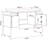  Stol s pohranom Siva Sonoma 120 x 50 5 x 75 5 cm - Siva Sonoma | shoptok.hr