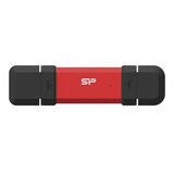 SiliconPower SP250GBUC3S72VPR portable stick-type ssd 250GB, DS72, usb 3.2 gen 2 type-c/type-a, read up to 1050MB/s, write up to 850MB/s, red Cene