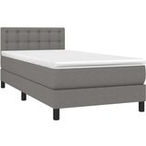  Box spring postelja z vzmetnico temno siva 90x190 cm blago, (20790894) | Shoptok.si