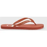 Calvin Klein Jeans Japanke Beach Sandal Monogram za muškarce, boja: crvena