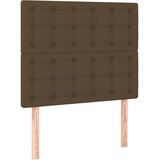  s oprugama i madracem LED tamnosmeđi 120x190 cm tkanina | shoptok.hr