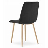  Stolica LAVA - Crni Baršun / Drvene Noge x 3 | shoptok.hr