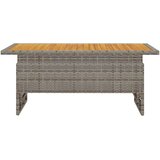  Vrtni stol sivi 100x50x43/63 cm od drva bagrema i poliratana | shoptok.hr