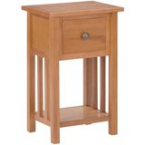 The Living Store Mizica za revije s predalom 35x27x55 cm trden hrastov les - Mizica Za Revije, (21421400) | Shoptok.si