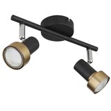 Globo 57917-2G - Reflektorsko svetlo MASON 2xGU10/25W/230V crna/zlatna | Eponuda.com