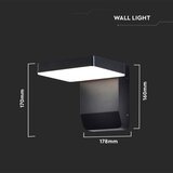  LED spoljašnja zidna fleksibilna svetiljka LED/17W/230V IP65 3000K crna | Eponuda.com