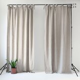 Linen Tales Bež zavesa 140x300 cm Night Time – Linen Tales | Shoptok.si