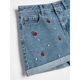 Sinsay Traper mom fit šorc s vezenim trešnjama | shoptok.hr