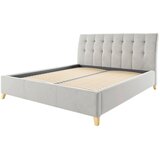 Hom`in OBLAZINJENA POSTELJA 140 cm x 200 cm , tekstil, leseni material bež | Shoptok.si