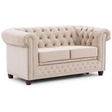 Ropez Bež baršunasti sklopiva sofa 148 cm York Blik – Cijene