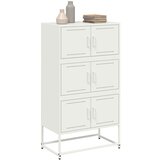 vidaXL Komoda bela 68,5x38,5x123,5 cm jeklo | Shoptok.si