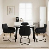  Trpezarijske stolice 4 pcs Baršun Crna 59 x 56,5 x 86 cm | Eponuda.com