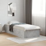  Okvir kreveta boja betona 75x190 cm od konstruiranog drva | shoptok.hr