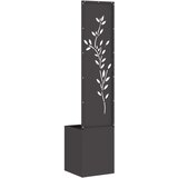 vidaXL Zaslon za zasebnost v vrtu Črna 32 x 140 cm Mnogi jeklo | Shoptok.si