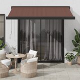 vidaXL Avtomatsko zložljiva tenda rjava 300x250 cm | Shoptok.si