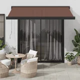 vidaXL Avtomatsko zložljiva tenda rjava 300x250 cm