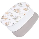 Medi Partners 3 – Pak – Fitted sheet for stroller – cotton – Safari – White – Gray | shoptok.hr