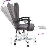  Uredski naslonjač od umjetne kože sivi | shoptok.hr