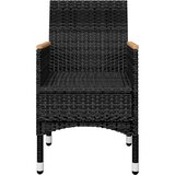  3-dijelni bistro set od poliratana i bagremovog drva crni | shoptok.hr