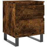 Maison Chic Nočna omarica - Nočna miza dimljen hrast 40x35x50 cm inženirski les, (21686808) Cene