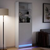  Visoka komoda LED bijela 69x32,5x200 cm konstruirano drvo | shoptok.hr