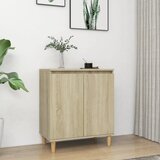 vidaXL Komoda z lesenimi nogami sonoma hrast 60x35x70 cm iverna plošča Cene