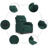  Električni naslanjač s funkcijo vstajanja temno zelen žamet | Shoptok.si