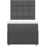  Okvir kreveta s oprugama i madrac tamnosivi 80x200cm od tkanine | shoptok.hr